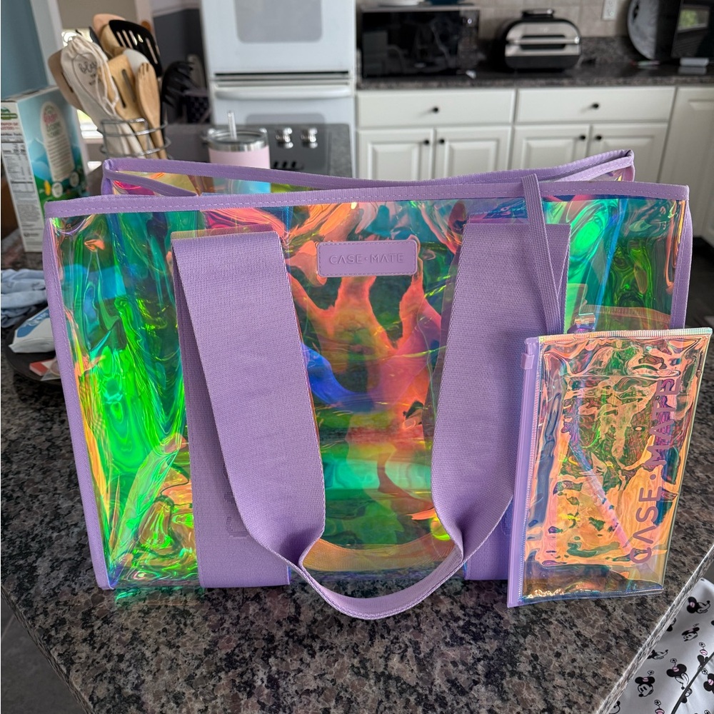 Case-Mate Holographic Tote with Lavender Accents
